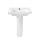 American Standard 641100.020 Boulevard Pedestal Porcelain Bathroom Sink in White