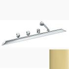 Kohler6504-2-PBSeawall Bath-mount faucet with square handles, optional insets, MasterShower handshower and 3-way transfer valve/vacuum breaker in vibrant polished brass