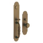 Baldwin 6543.060 Lancaster Entrance Trim in Satin Brass and Brown (Oxidized, relieved and lacquered)