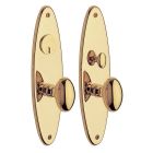 Baldwin 6546.060.FD Wilmington Entrance Trim, Full Dummy, in Satin Brass and Brown (Oxidized, relieved and lacquered)