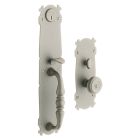 Baldwin 6556.060.FD Charleston Entrance Trim, Full Dummy, in Satin Brass and Brown (Oxidized, relieved and lacquered)