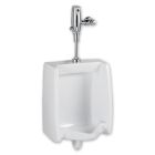 American Standard 6590505.02 Washbrook 0.5 gpf Washout Top Spud Urinal with Selectronic Battery Flush Valve System in White