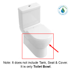 Villeroy & Boch 6610U101 Subway Washdown WC bowl for 12" rough in 14 5/8" x 31 7/8" x 26 3/8" (370 x 810 x 670 mm)