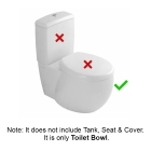 Villeroy And Boch 661411R1 Washdown WC (bowl only), 410 x 720 mm, Concealed trapway, Floor-standing,