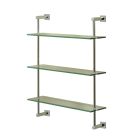 Valsan 67309-CR Braga/Essentials 25" H X 20" L  Wall Mounted Three Tier Shelf in Polished Chrome