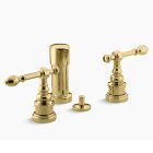 Kohler 6814-4-PB IV Georges Brass Vertical spray bidet faucet with lever handles in vibrant polished brass