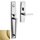 Baldwin 6921.060 Palm Springs Full Escutcheon in Satin Brass and Brown (Oxidized, relieved and lacquered)
