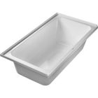 Duravit 700406000000090 T6032 D-Code 60" X 32" W X 16-1/2" H Rectangular Drop-In Acrylic Soaking Bathtub in White