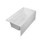Duravit 700441000000090 Architec 60" L X 30" W X 19-1/8" H Rectangular Alcove Acrylic Soaking Bathtub with Overflow and Left Drain in White