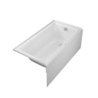 Duravit 700442000000090 Architec 60" L X 30" W X 19-1/8" H Rectangular Alcove Acrylic Soaking Bathtub with Overflow and Right Drain in White