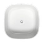 Duravit 700464000000090 Zencha 49" L X 49" W X 25" H Free Standing Square Acrylic Soaking Bath Tub with Center Drain and Overflow in White