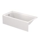 Duravit 700654000000090 No.1 60" L X 32" W X 18" H Alcove Bath Tub Left Hand Drain with Overflow and Panel in White