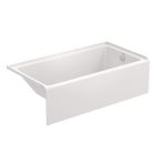 Duravit 700655000000090 No.1 60" L X 32" W X 18" H Alcove Bath Tub Right Hand Drain with Overflow and Panel in White
