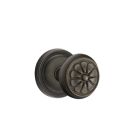 Emtek 71012-PT-MB 2.62" Door Knob Set with Lost Wax Cast Bronze Round Rosette, Knob type as Petal Knob and Door Lock Type as Passage in Medium Bronze