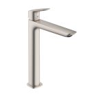 Hansgrohe 71258821 Logis 1.2 GPM Deck Mounted Single Hole Bathroom Faucet 240 with AirPower Technology in Brushed Nickel (Drain Assembly Sold Separately)