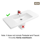 Villeroy &  Boch 7175U201 Subway Vanity washbasin 39 3/8" x 18 1/2" (1000 x 470 mm) in White Alpin