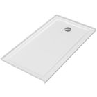 Duravit 720249000000090 Architec 60" L X 32" W Three Wall Alcove Rectangular Shower Base with Panel and Right Drain in White