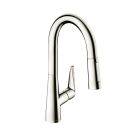 Hansgrohe 72815831 Talis S 1.75 GPM Deck Mounted Prep Kitchen Faucet with 2-Spray Pull Down in Polished Nickel
