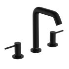 Hansgrohe 73332671 Tecturis S 1.2 GPM Deck Mounted Three Holes Widespread Bathroom Faucet 150 with Double Handles in Matte Black