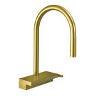 Hansgrohe 73837251 Aquno Select 1.75 GPM HighArc Kitchen Faucet, 3-Spray Pull-Down in Brushed Gold Optic