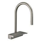 Hansgrohe 73837801 Aquno Select 1.75 GPM HighArc Kitchen Faucet, 3-Spray Pull-Down in Brushed Nickel