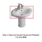 Villeroy And Boch 738550R1 Handwashbasin, 19 5/8'' x 16 1/8'', overflow, 1 faucet hole, adaptable to 3 h