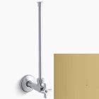 Kohler 7638-AU 1/2" NPT angle supply with stop with cross handle and annealed vertical tube in polished gold