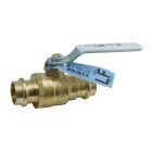 Apollo 77VLF10601 1-1/4" Lead Free Ball Valve, Press, Brass, Full Port