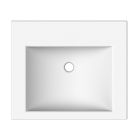 Scarabeo 8007BW Square White Ceramic Wall Mounted or Vessel Sink in White
