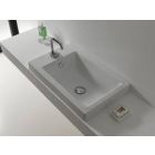 Scarabeo 8007LGPC Square Washbasin In White