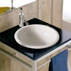 Scarabeo 8019W In-Out 25 Drop-In / Countertop Washbasin In White