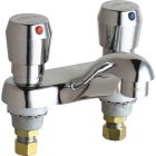 Chicago Faucets 802-V665ABCP Hot and Cold Water Metering Sink Faucet in Chrome