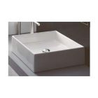 Scarabeo 8031W Supported Ceramic Washbasin Without Overflow In White