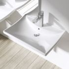 Scarabeo 8040W Above The Counter Ceramic Washbasin Without Overflow In White