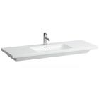 Laufen 8.1643.5.000.104.1 Living Square 51.2" L x 18.7" W x 1.57" H Countertop Washbasin with One Tap Hole and Overflow in White
