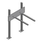 Watts 8186599, TCA-411-WC, Track Lavatory Carrier, Floor Mted, Adj. Concealed Arms, Epoxy Coated, Steel Uprights/Welded Feet, Stl Cross Plate, For 27" by 20" Handicapped Sink