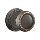 Emtek 8201RKUS10B Rope Brass Knob with Rosette in Oil Rubbed Bronze