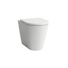 Laufen H8233387572501 Kartell 22.13" L x 14.63" W x 17" H Dual Flush Floor Mount Elongated Water Closet Toilet Bowl in Matte White