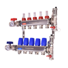 Legend 8330P-10-11 M-8330P Stainless Steel Pro, Isolation Valves with Thermometer, Auto Air Vent - Fill/Purge Adapter, Mounting Bracket 11 Port ss Manifold With Purge 1"