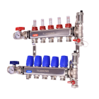 Legend 8330P-10-12 M-8330P Stainless Steel Pro, Isolation Valves with Thermometer, Auto Air Vent - Fill/Purge Adapter, Mounting Bracket 12 Port ss Manifold With Purge 1"