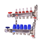 Legend 8330P-10-3 M-8330P Stainless Steel Pro, Isolation Valves with Thermometer, Auto Air Vent - Fill/Purge Adapter, Mounting Bracket 3 Port ss Manifold With Purge 1"
