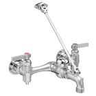 American Standard 8344212.004 Service Sink Faucet with Top Brace 6 Inch Vacuum Breaker Spout Supply Stops