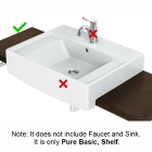 Villeroy And Boch 852103C9 V&B Pure Basic, Shelf, 550/615 x 427 mm
