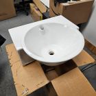 Galassia 8858 Arke  21" x 20" Lavatory Sink with Overflow in White