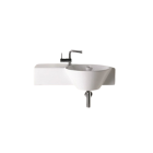 Galassia 8860 Console Washbasin 31.8" X 19.6" with Right Basin in White, Fixing Kit Included