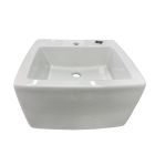 Galassia 8953 SA02 Series 20-3/4" L X 19-3/4" W X 10-11/16" H Wall Mounted Rectangular Ceramic Bathroom Sink without Overflow in White