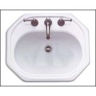Porcher 10268-00.001 Self-Rimming Lavatory Sink 25" X 22" With 8" Centers in White