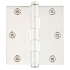 Emtek 92013-US15 3.5" Residential Duty Square Corners Plain Bearing Mortise Hinges-Pair in Satin Nickel