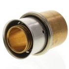 Viega 92070 1-1/4 inch Pex Press Copper Pipe Adapter With Attached Sleeve (Lead Free Bronze)
