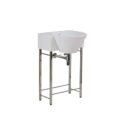 Galassia 9550 Under Counter Chromed Brass Structure Base for Console Washbasin 21.2" in White 